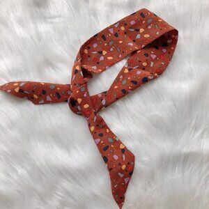 NWOT Madewell Silk Skinny Bandana brown